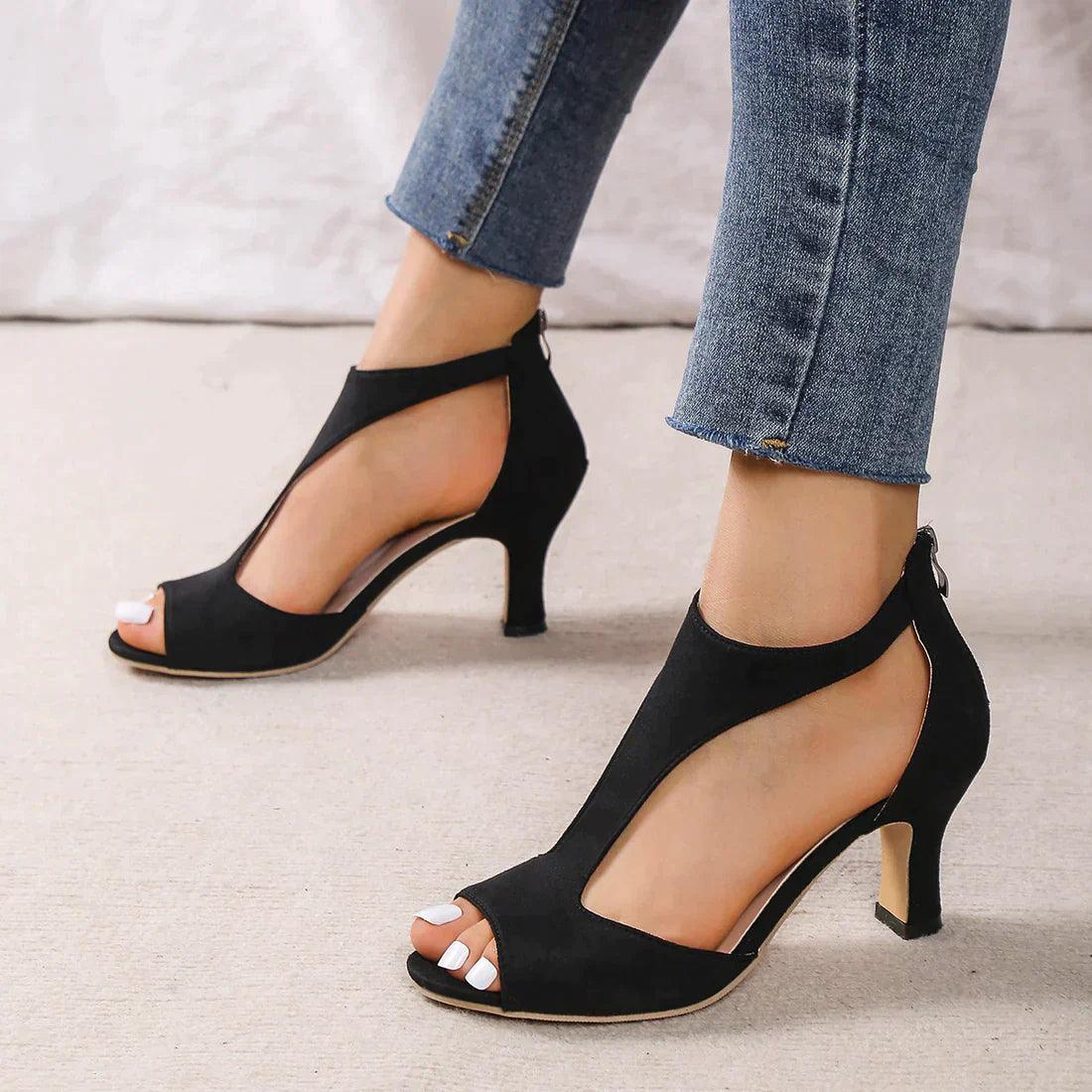 Camila - Absatzsandalen mit ausgeschnittenem Zehenbereich