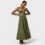 Marilyn - Vestido Midi de Tul con Diseño de Bustier