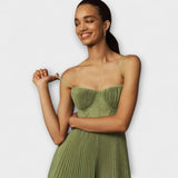 Marilyn - Vestido Midi de Tul con Diseño de Bustier