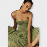 Marilyn - Vestido Midi de Tul con Diseño de Bustier