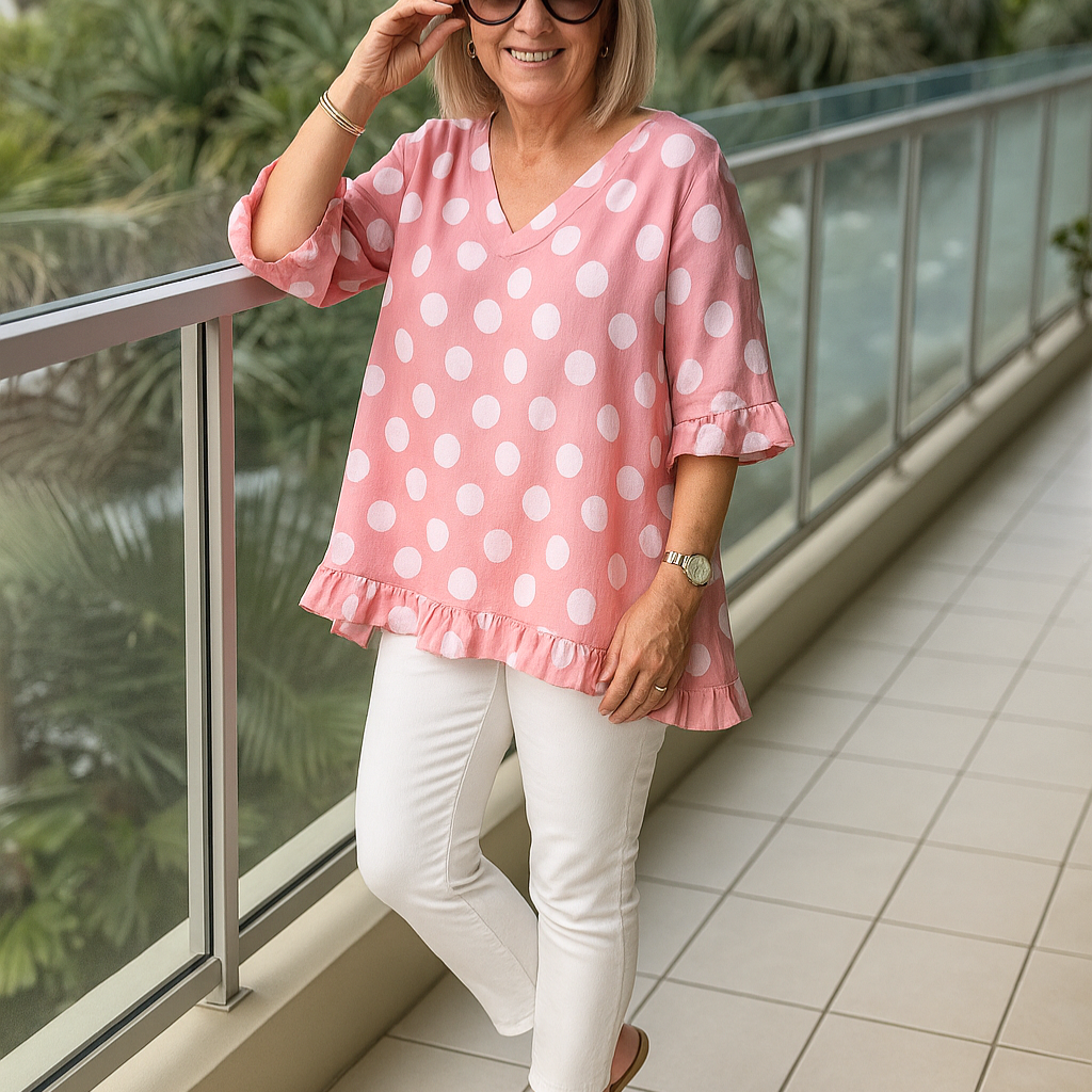 Nel™ | Elegantna bluzica sa tufnicama