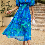 ELINA - Vestido midi floral favorecedor
