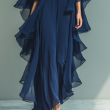 Celeste - Conjunto de chiffon elegante