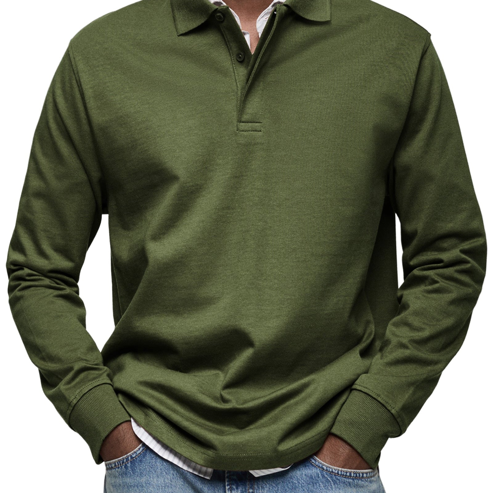 Nathan - Camiseta polo casual de manga larga