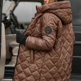 Amber | Elegantna jakna sa kapuljačom od perja