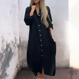 Marie™ | Ležerna, visoko do članaka, košulja haljina u Ibiza stilu