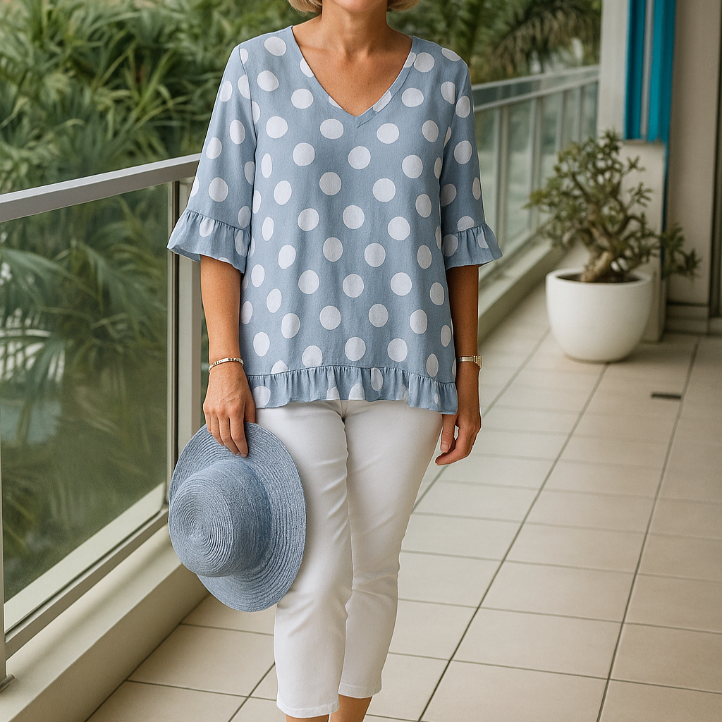 Nel™ | Elegantna bluzica sa tufnicama