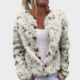 Margarida - Herbstblumen-Cardigan