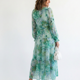 Camille | Maxikleid mit langen Ärmeln und Blumenmuster