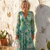 Camille | Maxikleid mit langen Ärmeln und Blumenmuster