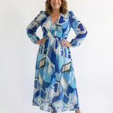 Camille | Maxikleid mit langen Ärmeln und Blumenmuster