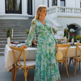 Camille | Maxikleid mit langen Ärmeln und Blumenmuster