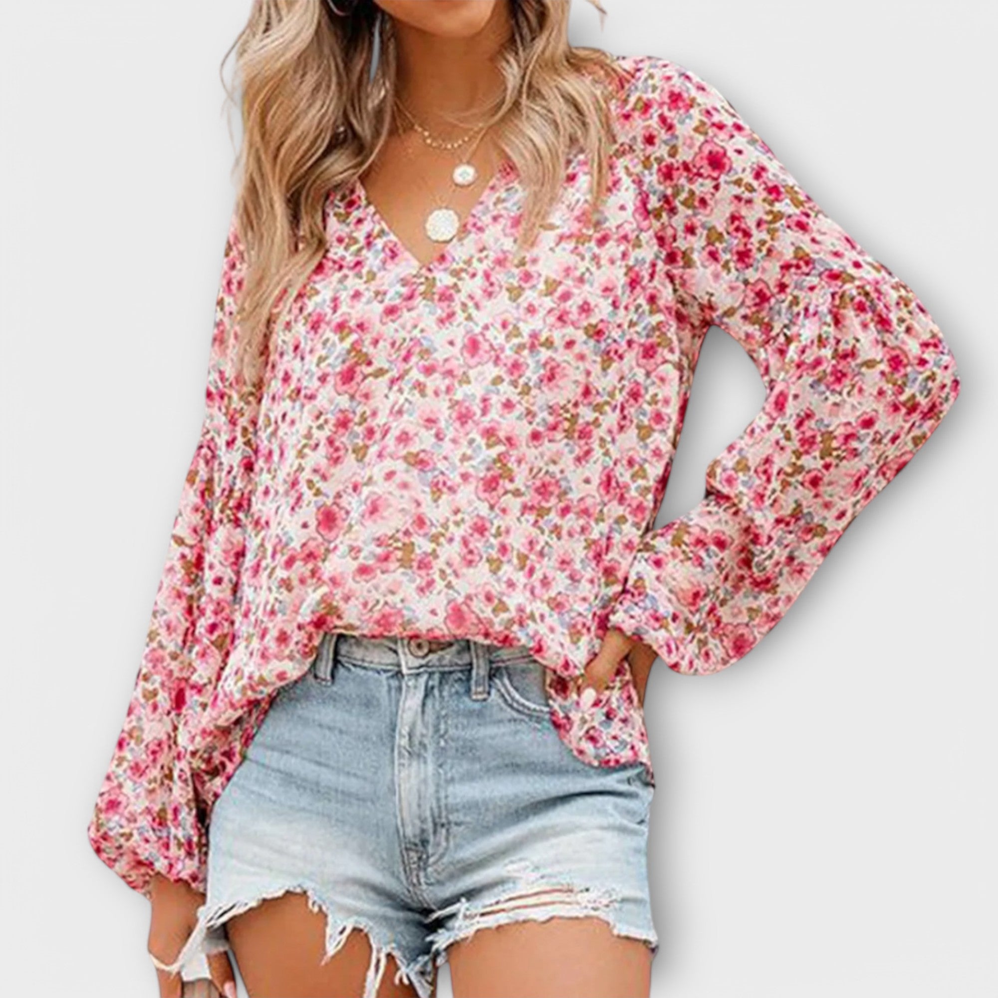 Remi - Blusa femenina de mangas largas