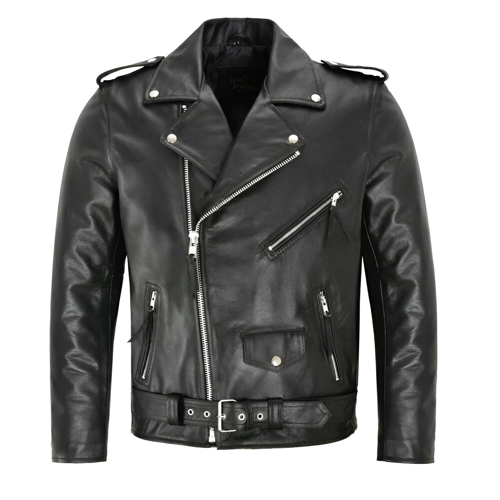 Austin™ | Chaqueta de cuero clásica para motociclistas