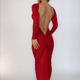 Agathe | Elegantes Kleid mit tiefem Rückenausschnitt