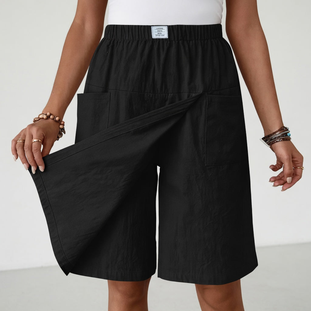 Libertine - Pantalones cortos con cintura elástica y bolsillos para libertad activa