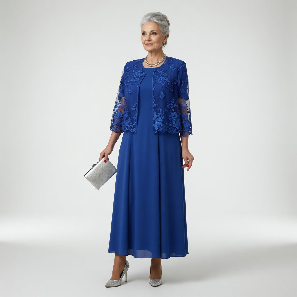 Victorine — Vestido largo para ceremonias con elegantes detalles florales