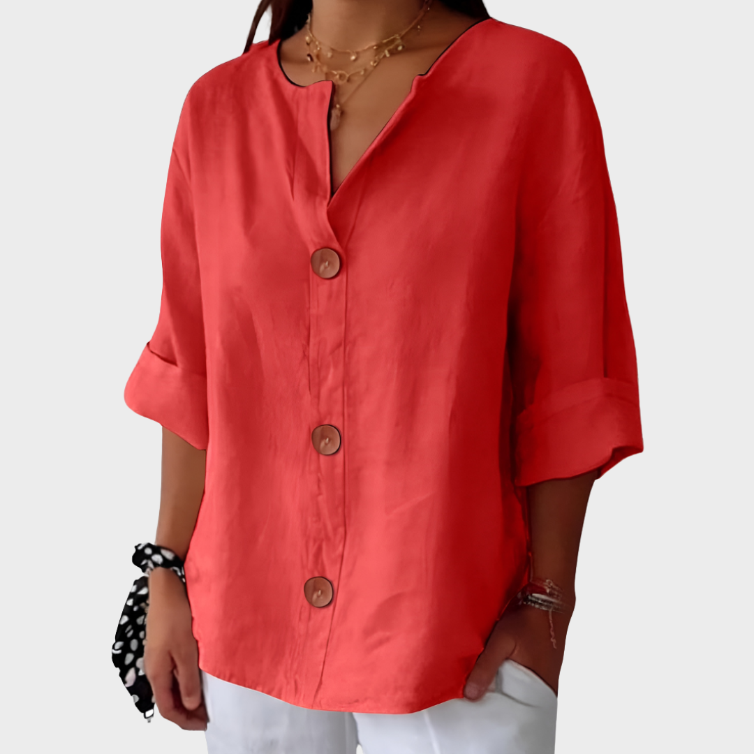 Idun - Blusa Casual de Lino