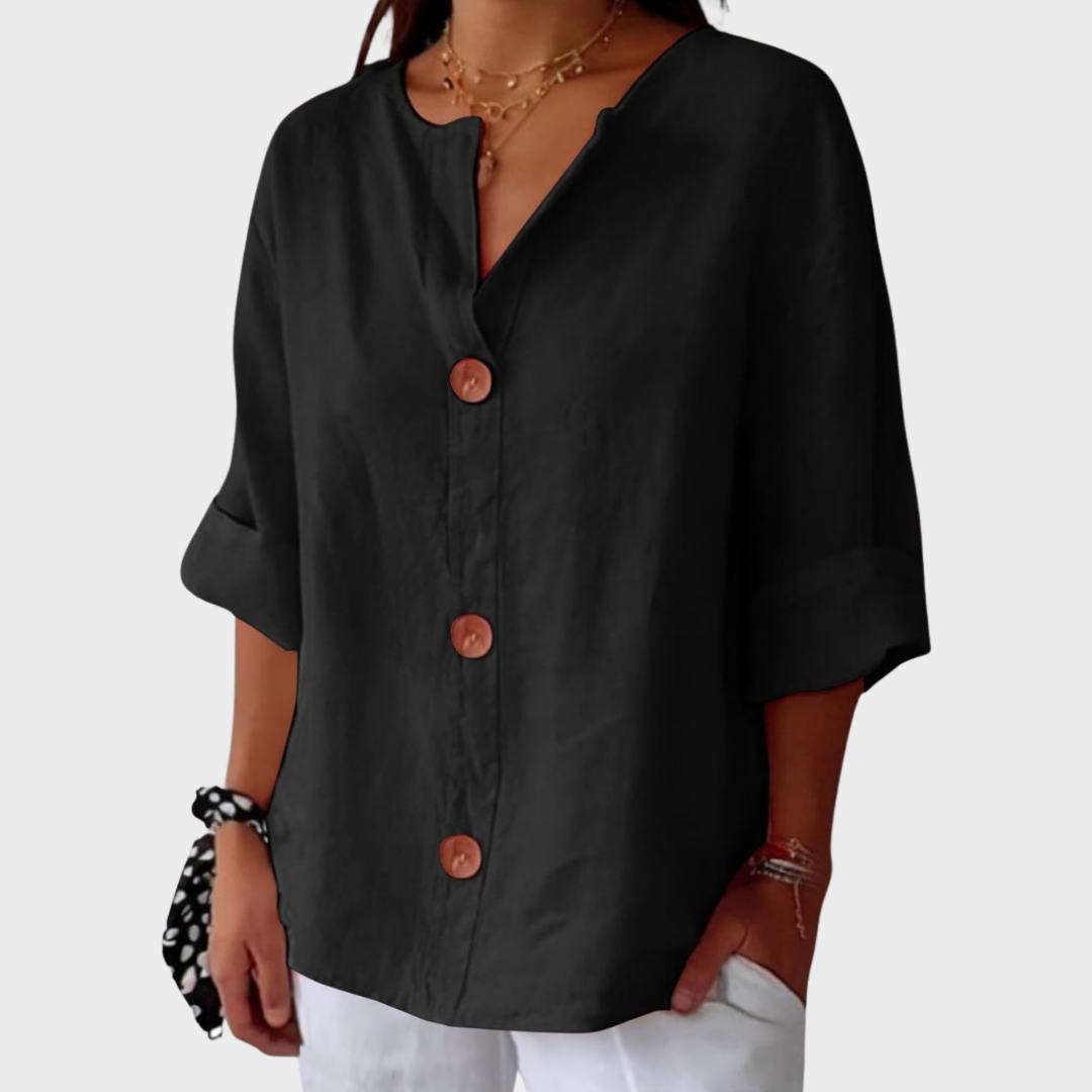 Idun - Blusa Casual de Lino