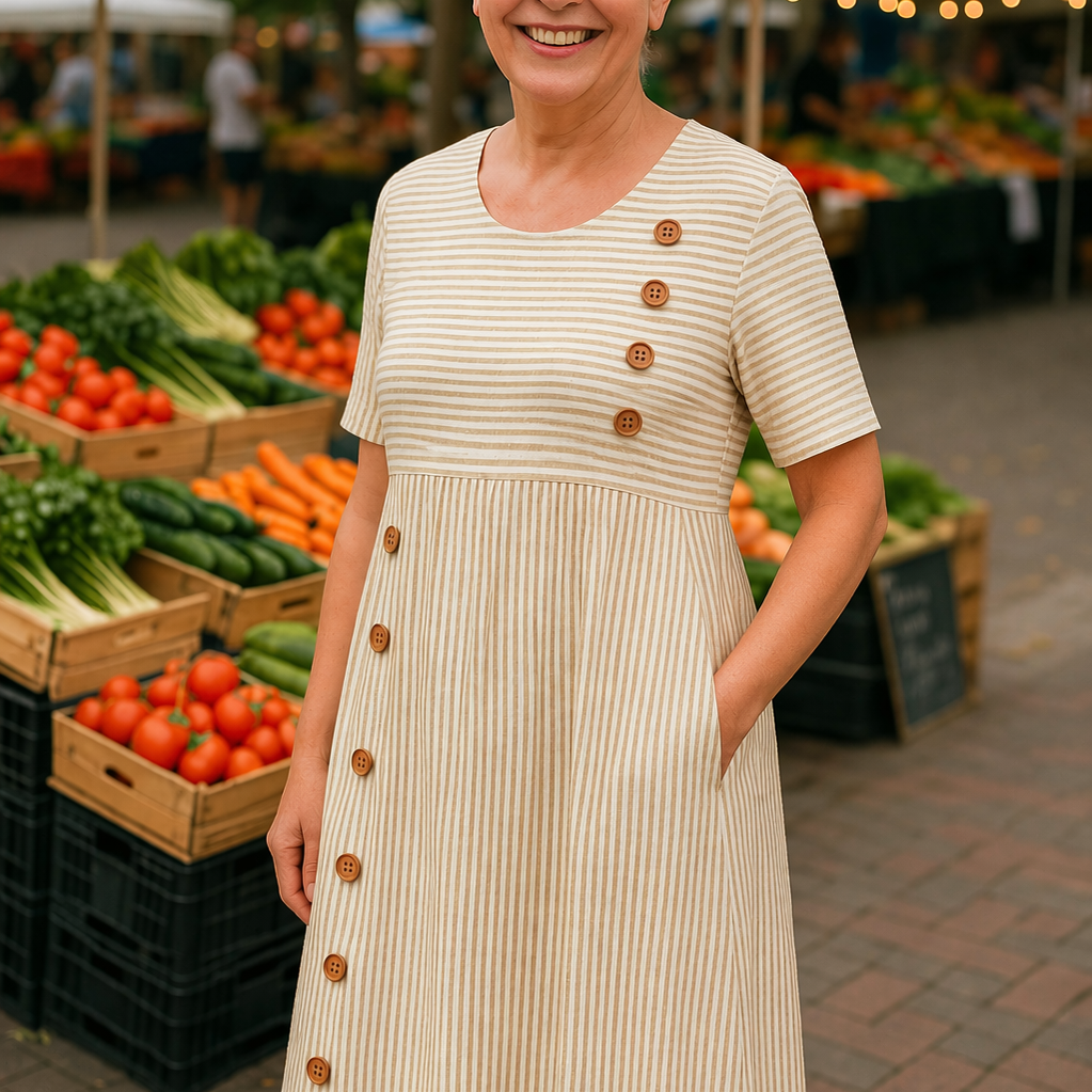 Brienne - Vestido midi a rayas