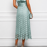 Lau - Elegante vestido midi Céline para ceremonias para mujeres