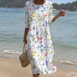 Entspanntes Kleid mit Blumenmuster