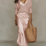 Anaïs – Elegante vestido midi de satén