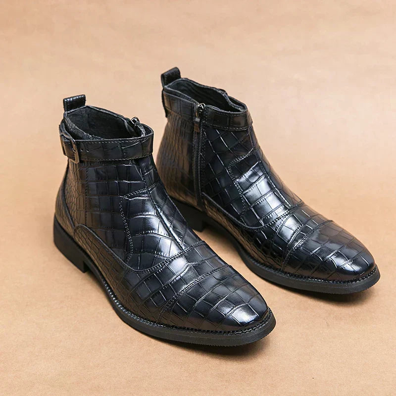 Dylan™ | Botas con Hebilla de Cuero Sintético
