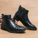 Dylan™ | Botas con Hebilla de Cuero Sintético