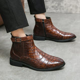 Dylan™ | Botas con Hebilla de Cuero Sintético