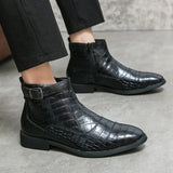 Dylan™ | Botas con Hebilla de Cuero Sintético