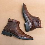 Dylan™ | Botas con Hebilla de Cuero Sintético