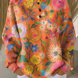 Freja™ - Suéter con Patrón Floral Colorido
