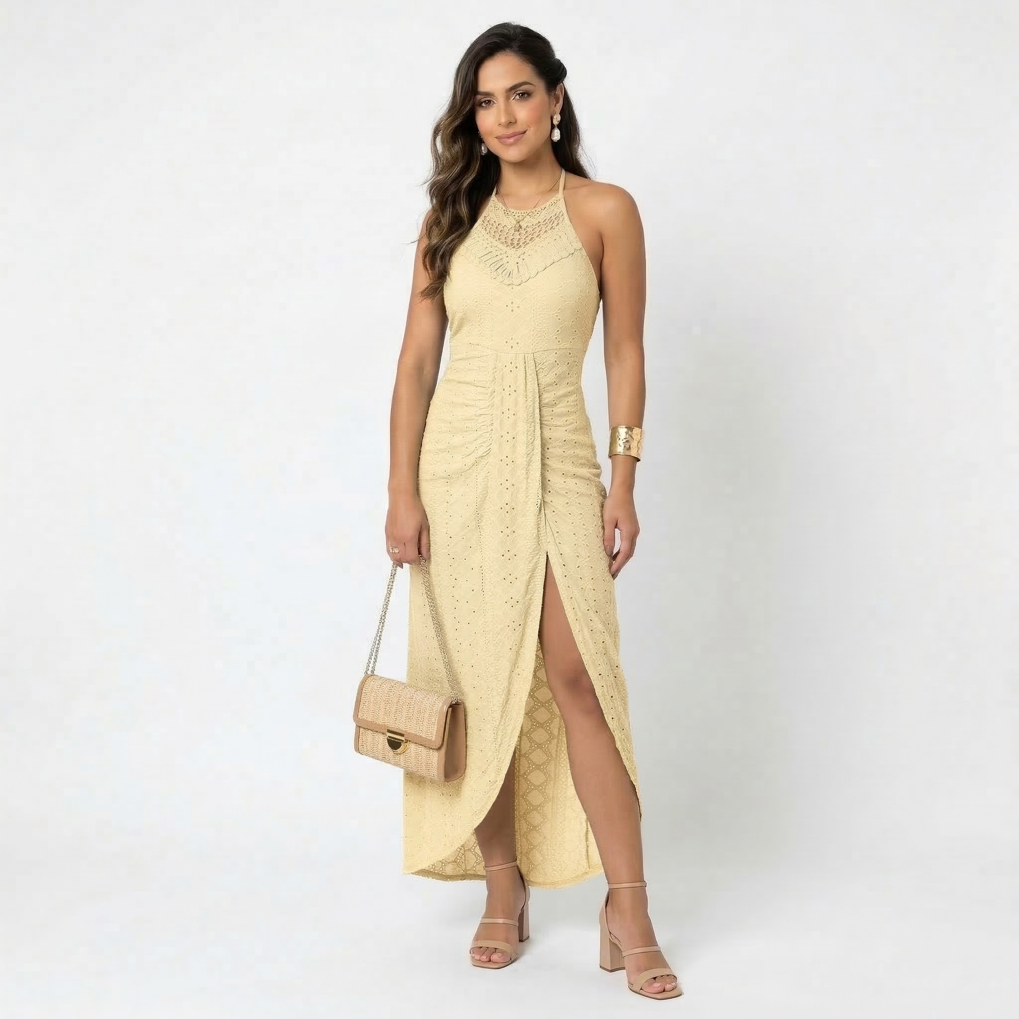 Valentina - Vestido Midi con Escote Cruzado