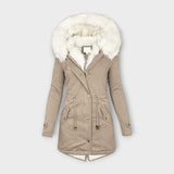 Ivara - Abrigo de Invierno Impermeable con Forro de Felpa