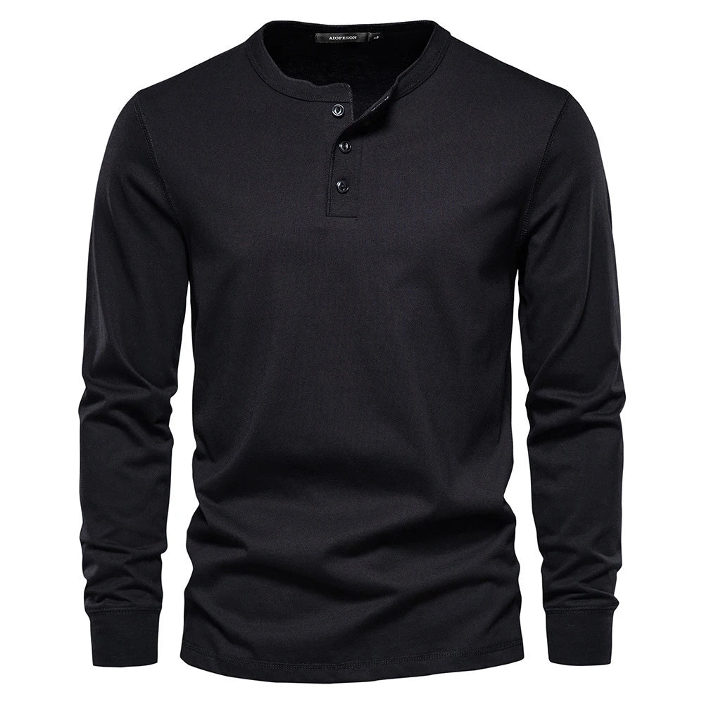Henley-Shirt - Atmungsaktive Sanfte Mischung
