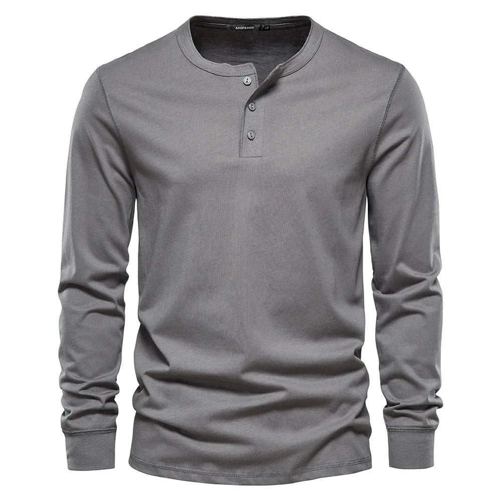 Henley-Shirt - Atmungsaktive Sanfte Mischung