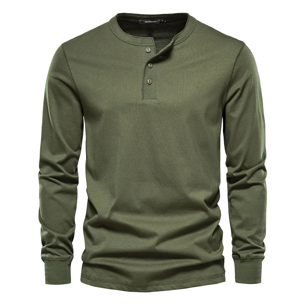 Henley-Shirt - Atmungsaktive Sanfte Mischung