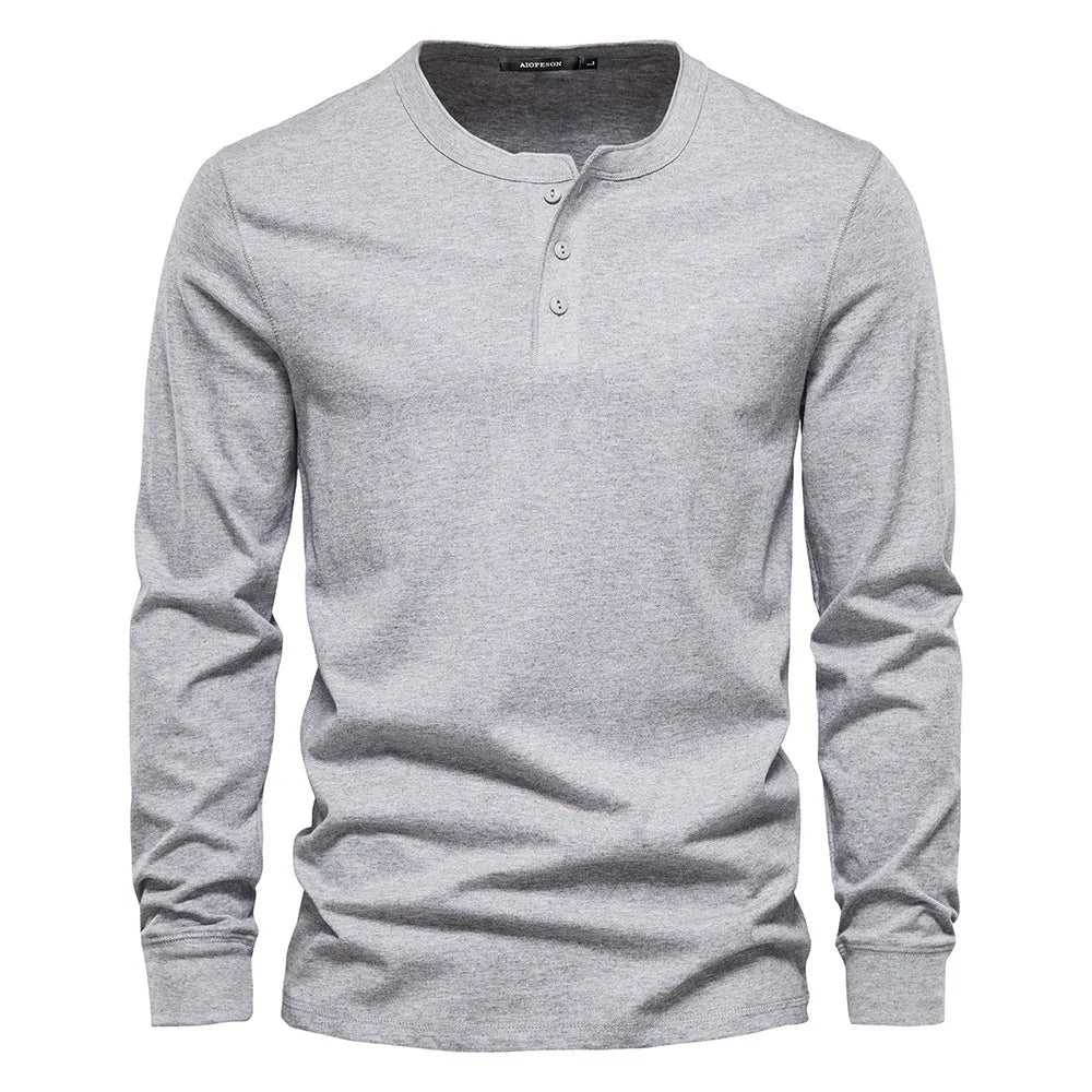 Henley-Shirt - Atmungsaktive Sanfte Mischung