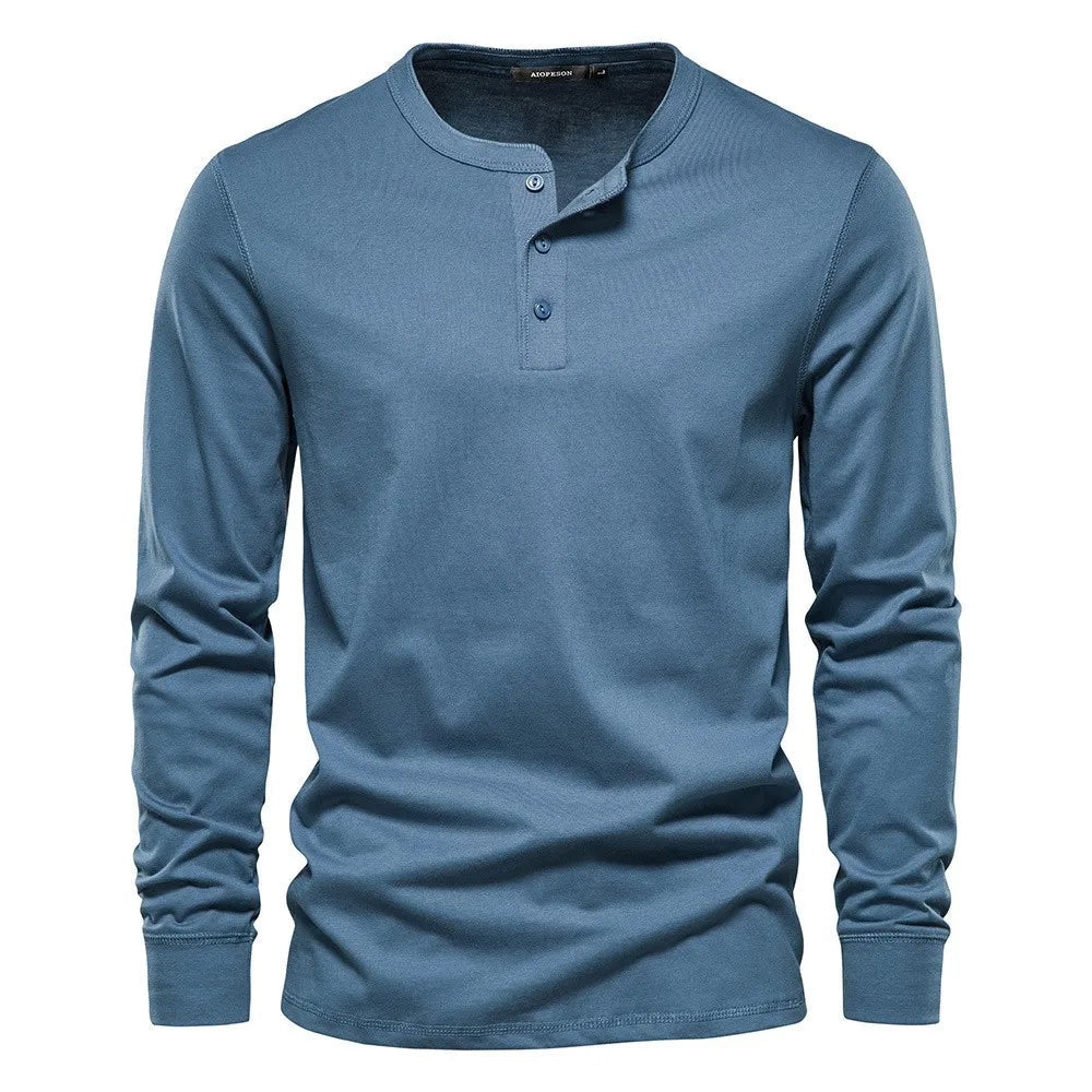 Henley-Shirt - Atmungsaktive Sanfte Mischung