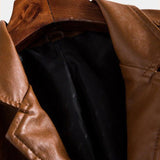 Jonas™ | Abrigo de cuero color caramelo