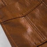 Jonas™ | Abrigo de cuero color caramelo