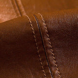 Jonas™ | Abrigo de cuero color caramelo