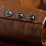 Jonas™ | Abrigo de cuero color caramelo