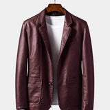 Jonas™ | Abrigo de cuero color caramelo