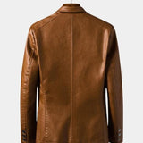 Jonas™ | Abrigo de cuero color caramelo