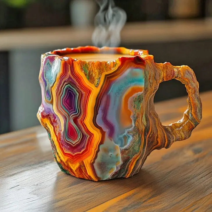 Vaso de cristales minerales