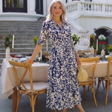 Claire | Midi-Kleid mit langen Ärmeln und Gürtel