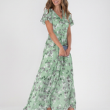 Noémie | Maxikleid aus floralem Chiffon