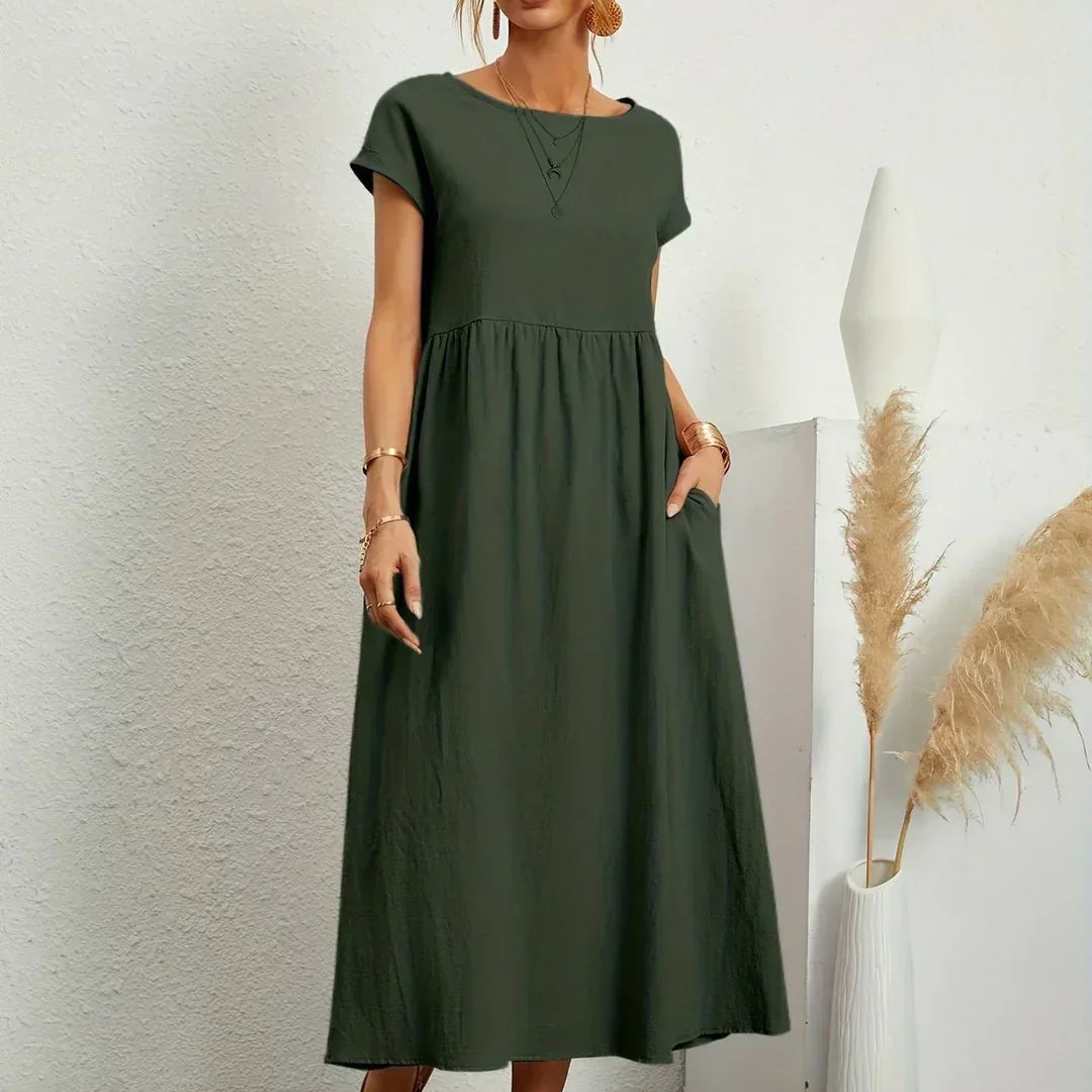 Gabrielle - Vestido midi liviano de elegancia atemporal